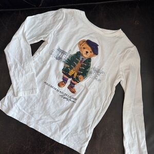 Polo Campus Bear Cotton Jersey Long-Sleeve Girls’ Back to School Tee